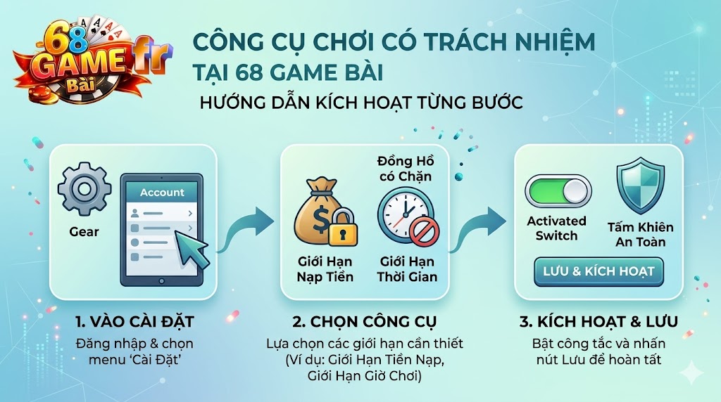 Công Cụ Chơi Có Trách Nhiệm Tại 68 Game Bài: Hướng Dẫn Kích Hoạt Từng Bước